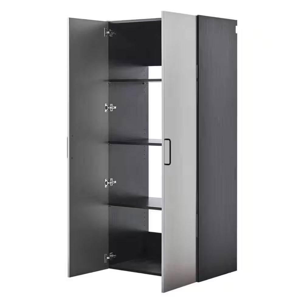 Asti Wood Wall Mounted Garage Cabinet in Gray (31.4 In. W X 78.7 In. H X 19.6 In. D)