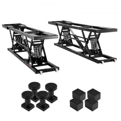 Car Lift, 7,000 LBS Capacity Portable Car Lift, with Extended-Length Plates, 26.8' Max. Height, Heavy-Duty Carbon Steel Truck Lift with 120V Power Unit, Auto Car Jack Lifts for Home Garage Shop