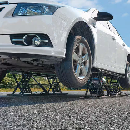 Car Lift, 7,000 Lbs. Capacity Portable Car Lift, 26.8 In. Max. Height, Carbon Steel Truck Lift with 120-Volt Power Unit