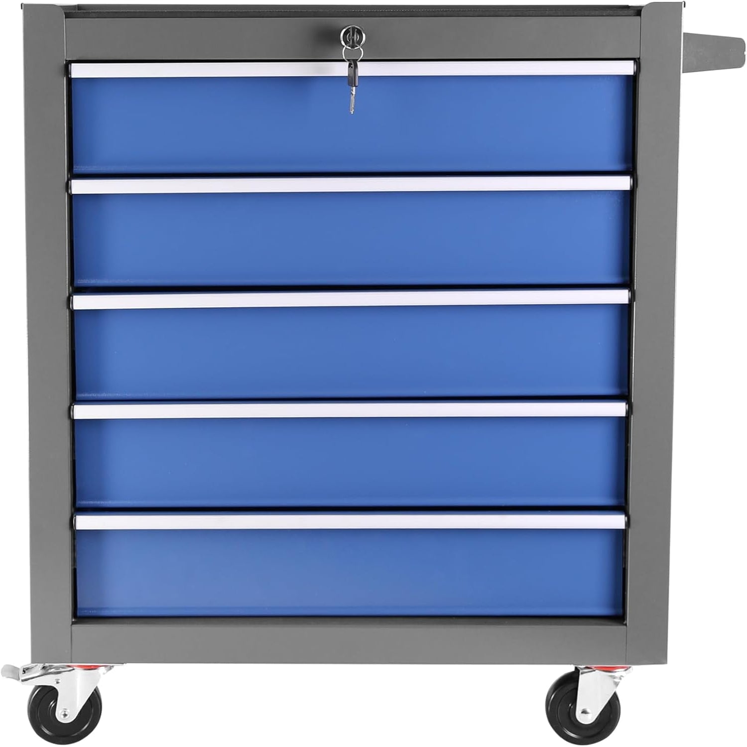 5 Drawers Rolling Tool Chest with Wheels, Rolling Tool Chest, Portable Rolling Tool Box on Wheels, Tool Chest Organizer for Garage, Workshop, Home Crafts Use Blue as Shown