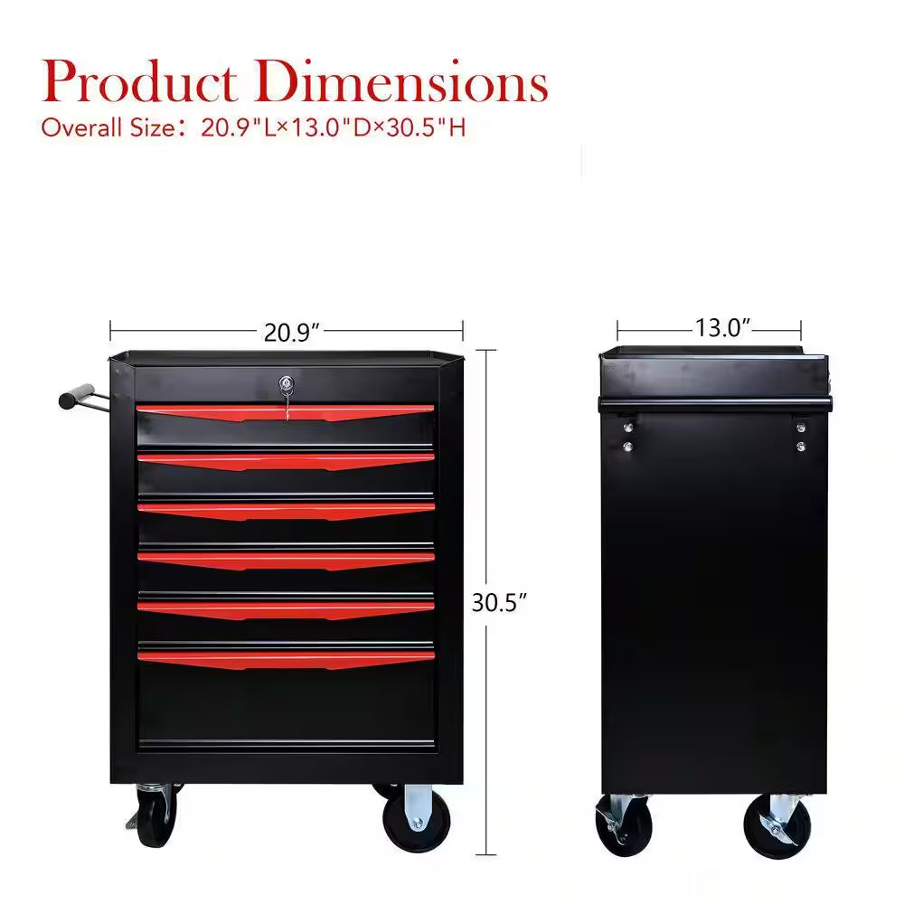 13 In. Rolling Metal Tool Chest with 4-Drawers, 20 In. 4-Drawer Tool Chest Cabinet with Ball Bearing Drawer Slides
